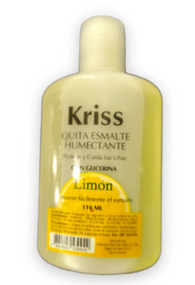 QUITA ESMALTE HUMECTANTE KRISS 110 ML LIMON