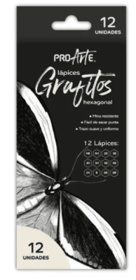 SET PROARTE LAPICES GRAFITO HEXAGONALES 12UNDS1