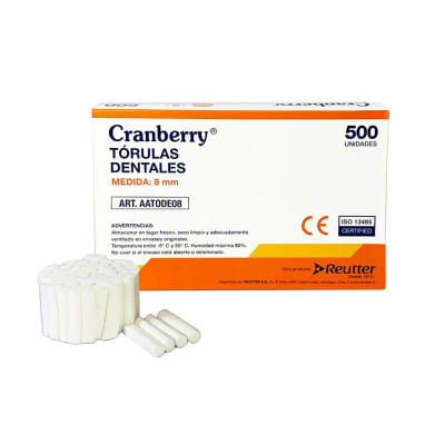TÓRULAS DENTALES 8MM  500 UNIDADES CRANBERRY
