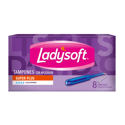 LADYSOFT TAMPONES SUPER PLUS(FLUJO INTENSO) 8UNIDADES