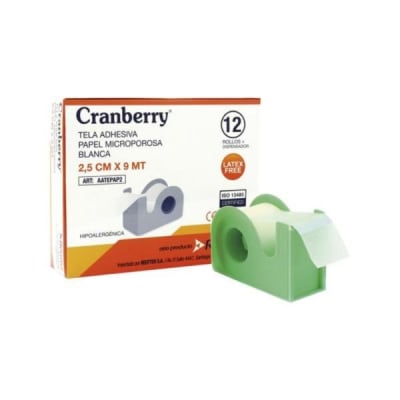 TELA ADHESIVA PAPEL MICROPOROSA BLANCA 2.5CMX9MTRS X UNIDAD