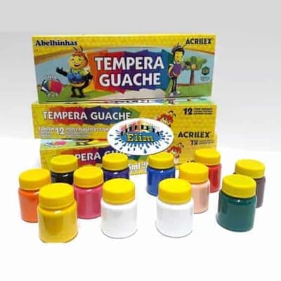 TEMPERA GUACHE ACRILEX 12 COLORES1