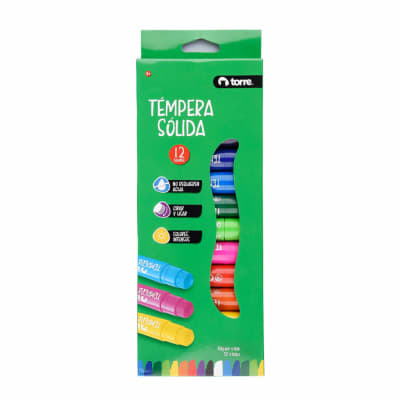 TEMPERA SOLIDA TORRE 12 COLORES