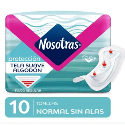 TOALLA HIGIENICAS S/ALAS NORMAL X10 UNIDADES NOSOTRAS