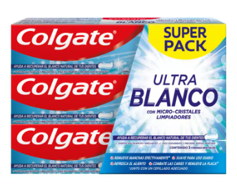 TRIPACK COLGATE PASTA DENTAL ULTRA BLANCO 90GR