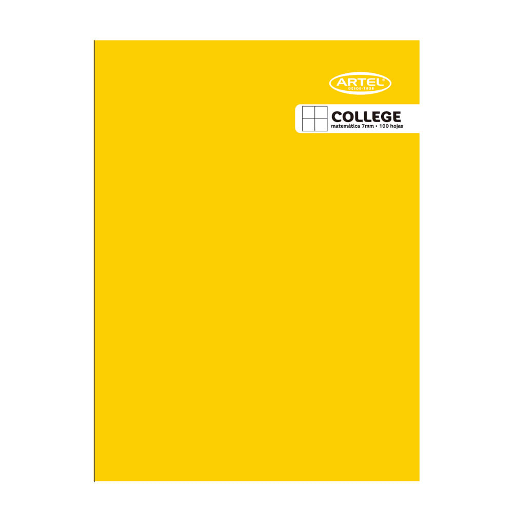 Cuaderno college artel 100 hojas 7mm3