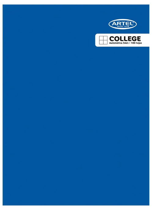 CUADERNO ARTEL COLLEGE MATEMATICA 5MM 100 HOJAS 0