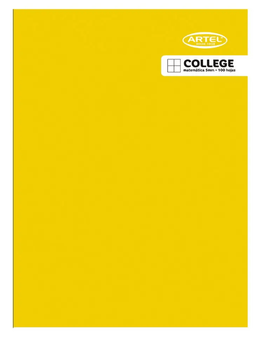 CUADERNO ARTEL COLLEGE MATEMATICA 5MM 100 HOJAS3