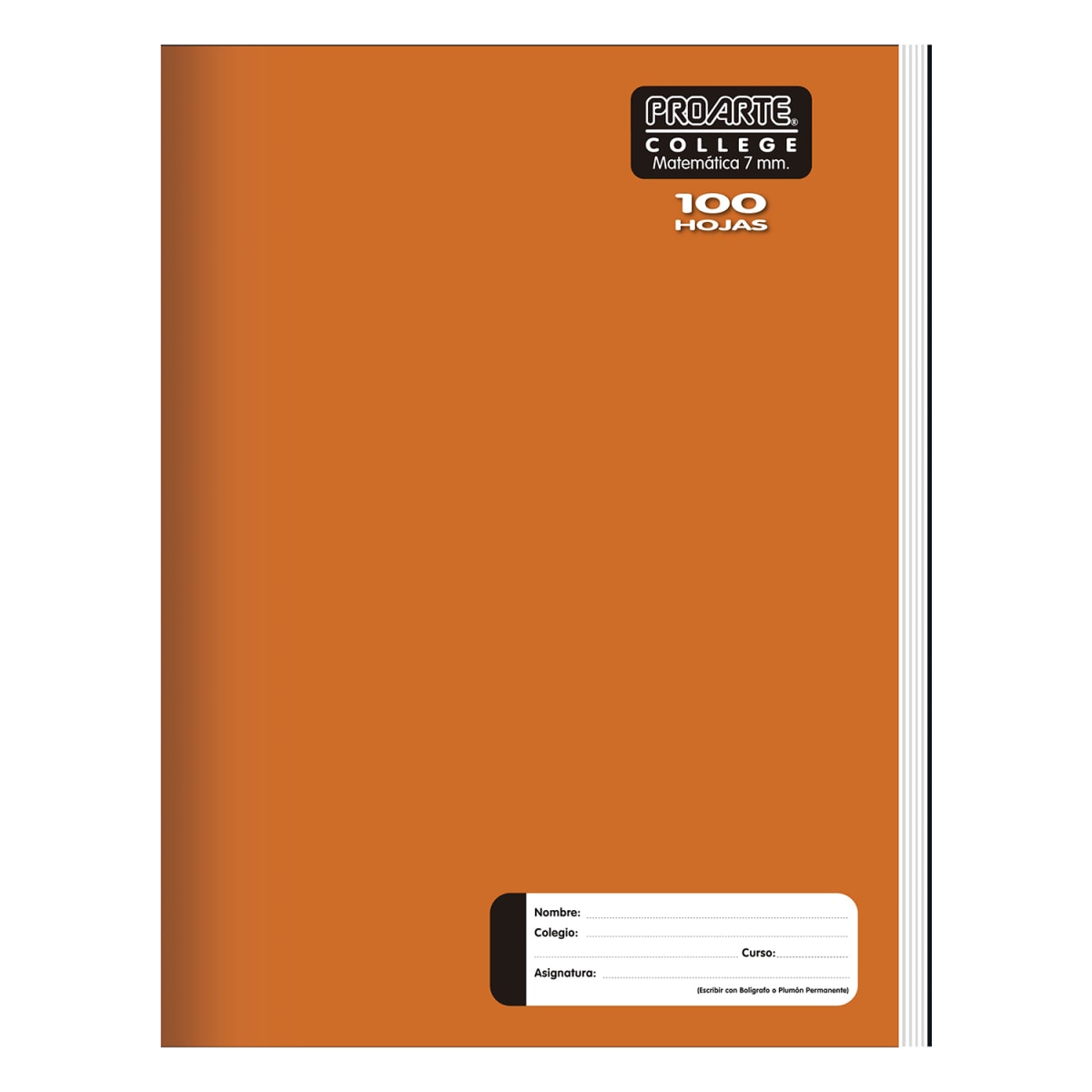 Cuaderno College Proarte 100 hojas 7mm Liso4