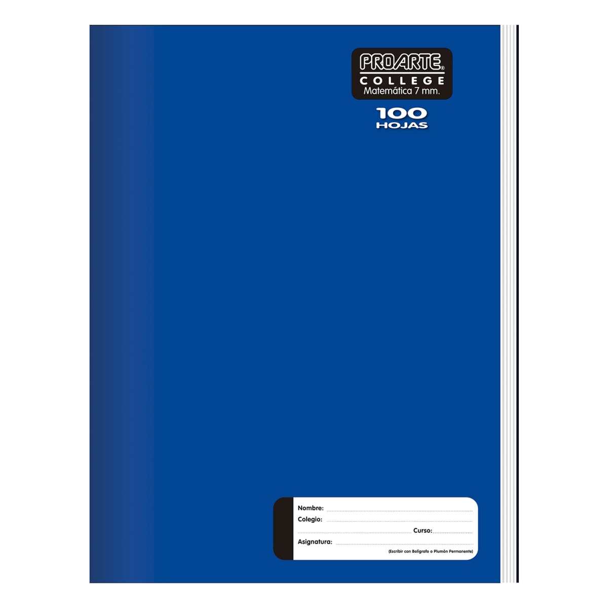 Cuaderno College Proarte 100 hojas 7mm Liso6