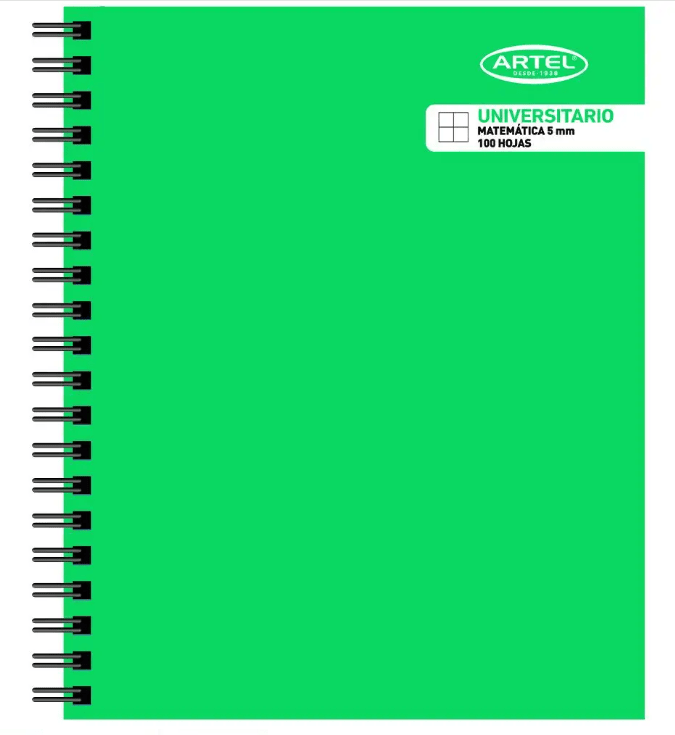Cuaderno Universitario Artel 100 hojas 5mm liso3