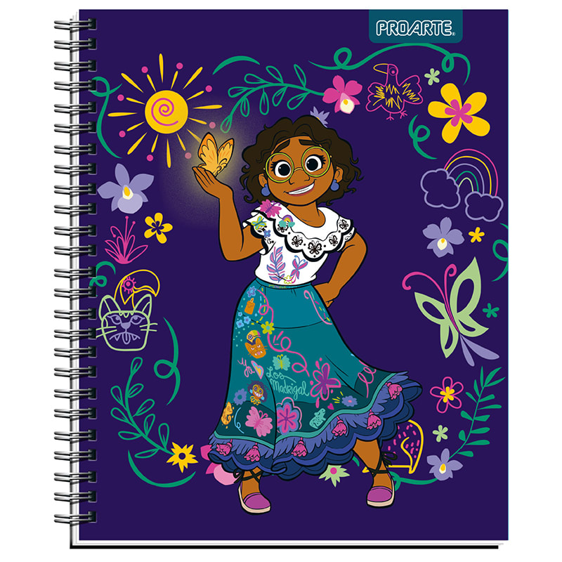 Cuaderno Universitario Proarte 100 hojas 7mm  D/espiral T/extra Dura Encanto1