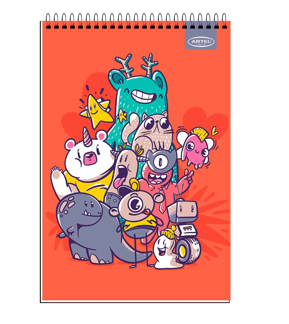 CROQUERA DOODLE ARTEL OFICIO 21X32CM 80HOJAS2