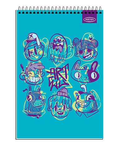 CROQUERA DOODLE ARTEL OFICIO 21X32CM 80HOJAS4
