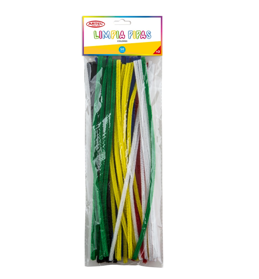 SET ARTEL LIMPIA PIPA COLORES NORMAL O METÁLICO 50 UNIDADES2