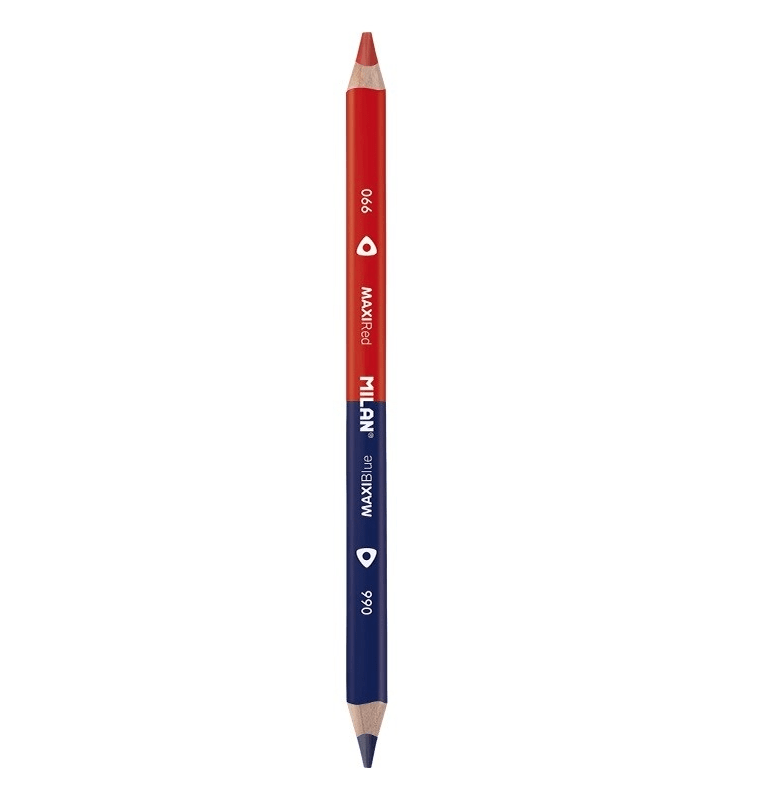 LAPICES BICOLOR MILAN AZUL -ROJO MAXI  12U TRIANGULAR2