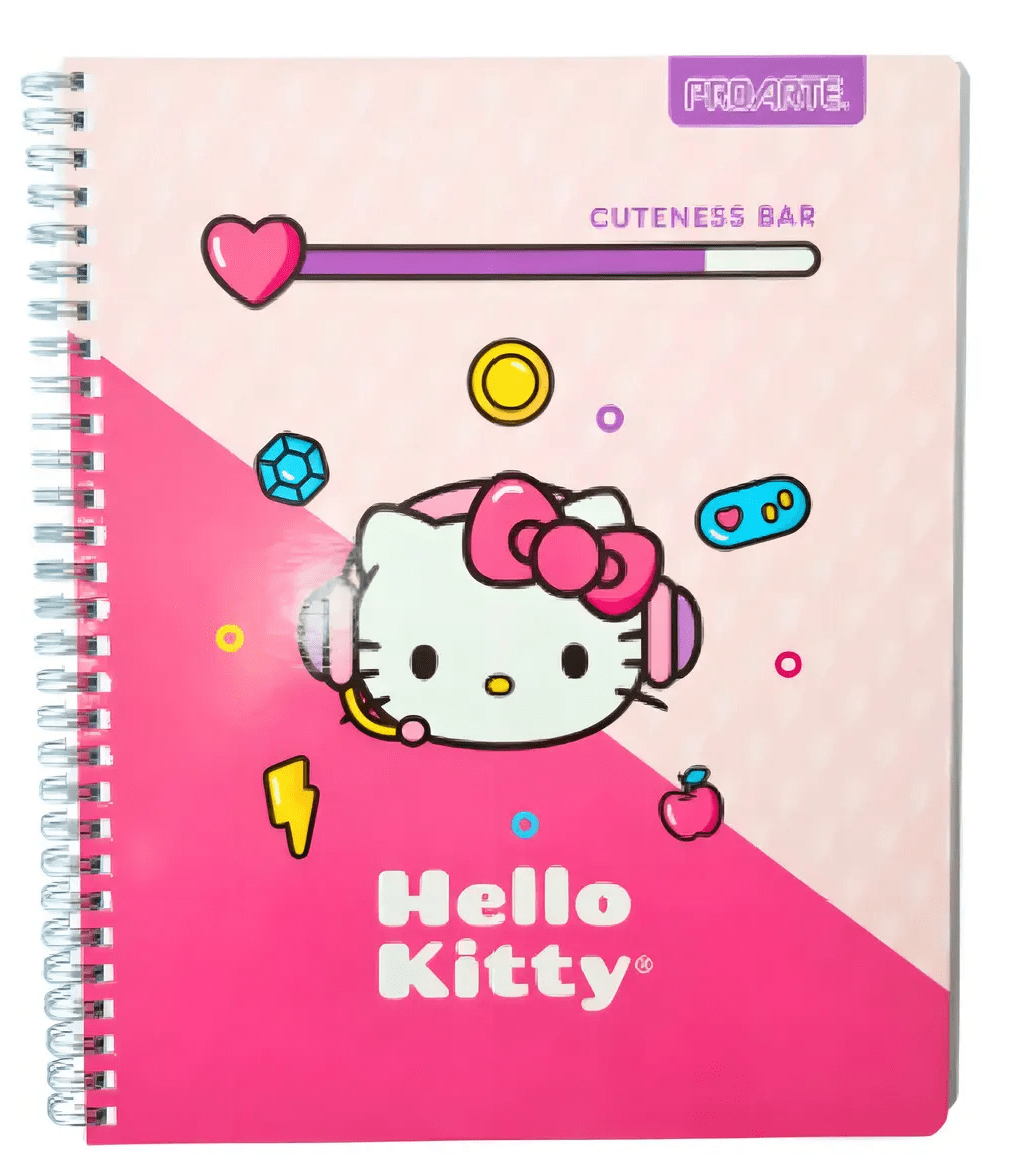 CUAD UNIV  PROARTE HELLO KITTY D/ESPIRAL T/DURA 100 HJS 7 MM3