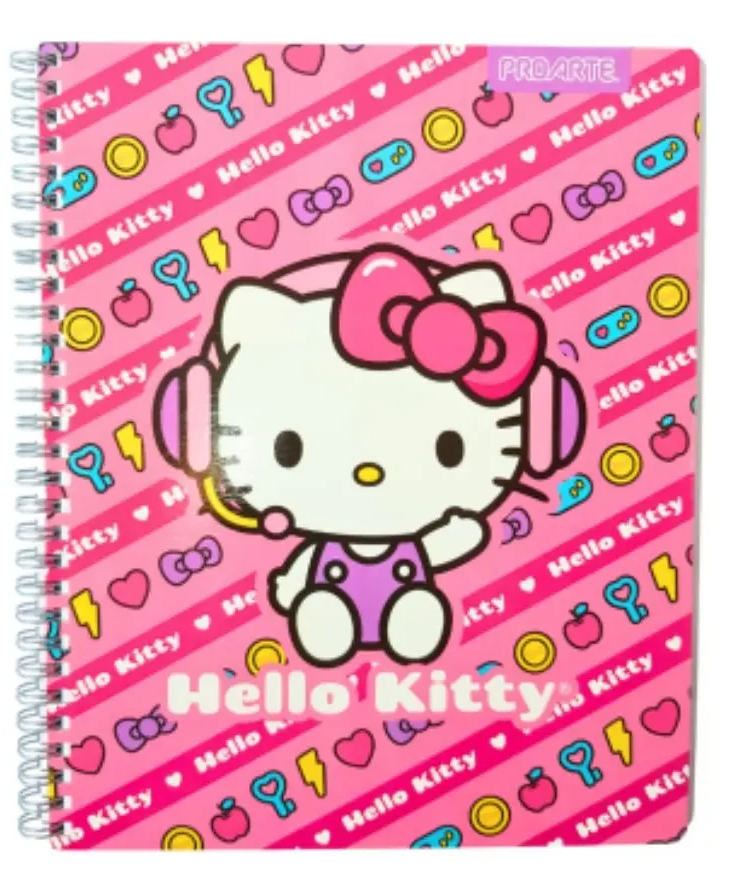 CUAD UNIV  PROARTE HELLO KITTY D/ESPIRAL T/DURA 100 HJS 7 MM4