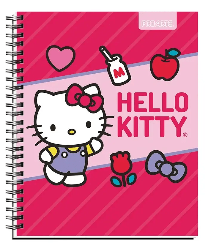 CUAD UNIV  PROARTE HELLO KITTY D/ESPIRAL T/DURA 100 HJS 7 MM6