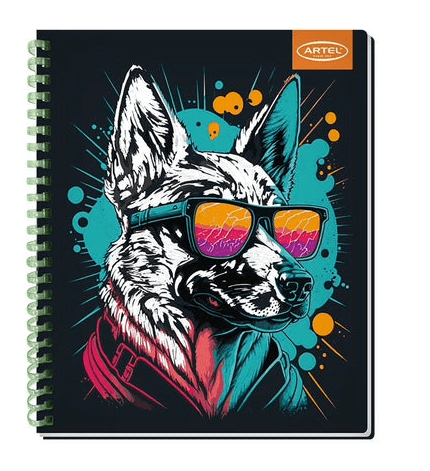 CUAD UNI ARTEL ANIMALES DIVERTIDO ESPIRAL SOFT  MATEMÁTICA 7MM  T/DURA 100HOJAS4