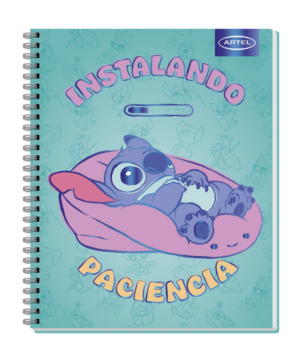 CUAD UNI ARTEL STITCH FRASES MATEMÁTICA 7MM T/DURA D/ESPIRAL 100 HOJAS 0