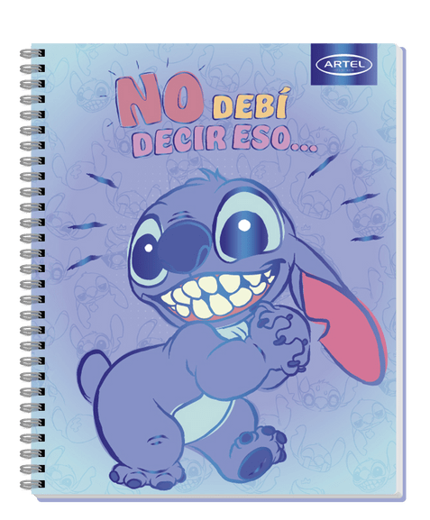 CUAD UNI ARTEL STITCH FRASES MATEMÁTICA 7MM T/DURA D/ESPIRAL 100 HOJAS5