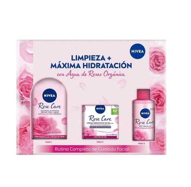 EST NIVEA LIMPIEZA + MÁXIMA HIDRATACIÓN CON AGUA DE ROSAS ORGÁNICA 0