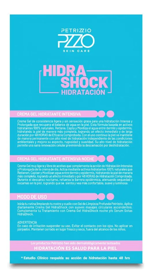 EST PETRIZZIO SKIN CARE HIDRA SHOCK HIDRATACIÓN TRATAMIENTO AM Y PM3