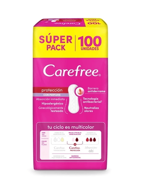 PROTECTOR DIARIO CAREFREE CON PERFUME X1002