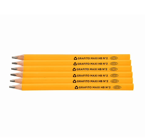 LAPICES GRAFITO MAXI HB N2 ARTEL 6 UNIDADES TRIANGULAR2