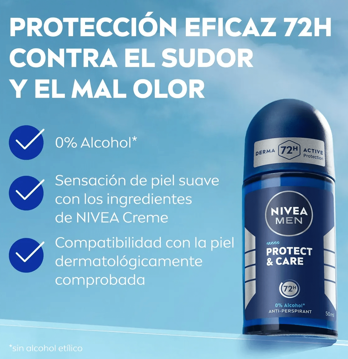 DEO ROLL-ON NIVEA MEN PROTECT & CARE 72H 0% ALCOHOL 50ML2