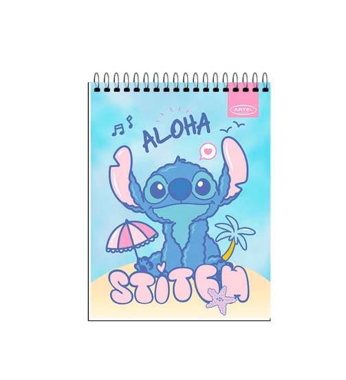 CROQUERA ARTEL 16X21CM STITCH BEACH 80HOJAS2