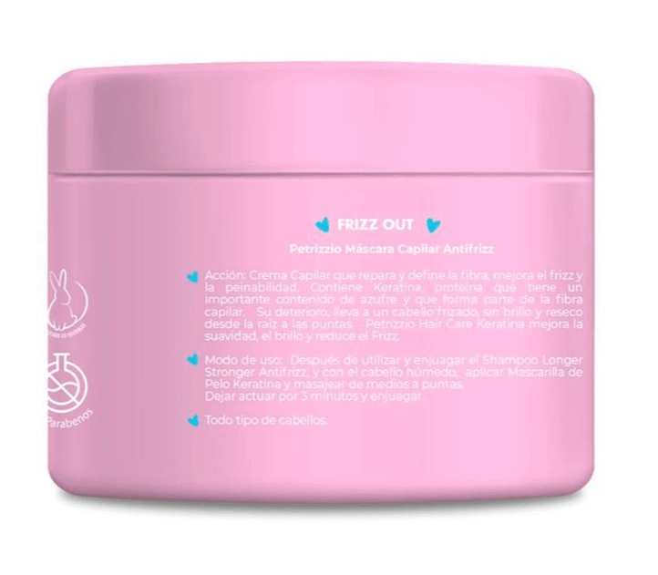 MASCARILLA DE TRATAMIENTO CAPILAR PZZO FRIZZ OUT  ANTIFRIZZ 400GR3