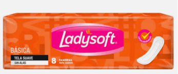 TOALLA HIGIÉNICAS LADYSOFT BASICA 8 UNIDADES S/ALAS1