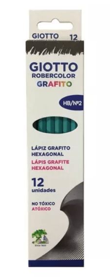 CAJA LAPICES GRAFITO GIOTTO ROBERCOLOR X12UNDS HB N°2 HEXAGONALES2