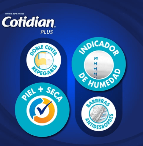PAÑALES ADULTO COTIDIAN PLUS TALLA G 22 UNIDADES3