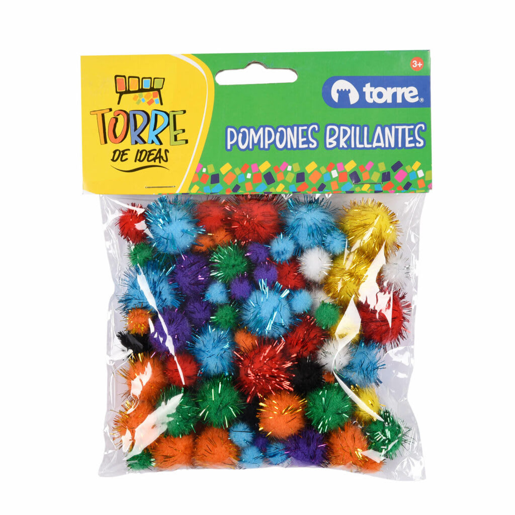 SET POMPONES BRILLANTES TORRE 0