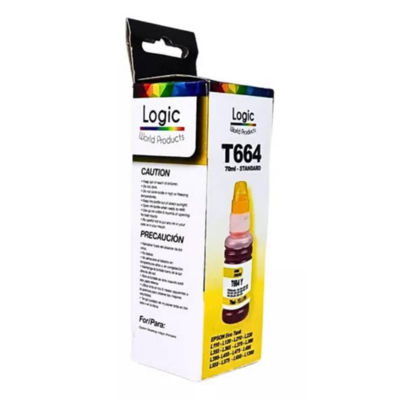 TINTA YELLOW PARA EPSON T664 STANDARD 70 ML 0