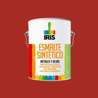 ESMALTE AL AGUA COLOR ROJO COLONIAL 1GL MARCA IRIS UN 10001014461