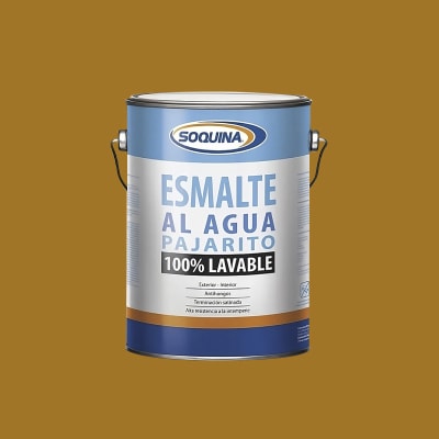 ESMALTE AL AGUA PAJARITO OCRE-ORO1