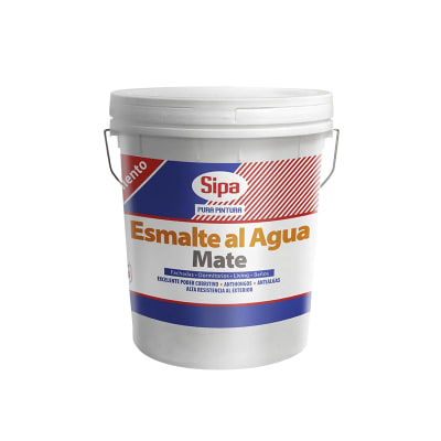 ESMALTE AL AGUA COLOR MATE BLANCO 4GL1