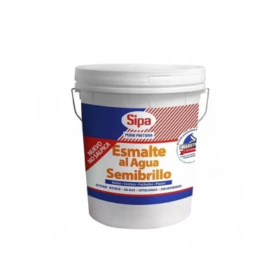 ESMALTE AL AGUA SEMIBRILLO BLANCO 4GL1