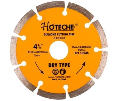 DISCO DE CORTE HOTECHE 570203 DISCO DE CORTE DE DIAMANTE TIPO SECO115X22.23X71