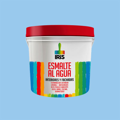 ESMALTE AL AGUA CELESTE 1GL IRIS1