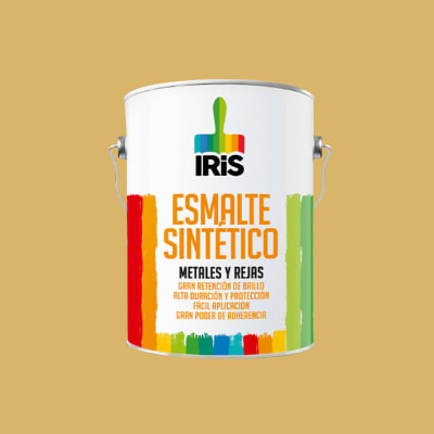 PINTURA ESMALTE AL AGUA COLOR OCRE INTENSO 1/4 GL MARCA IRIS1