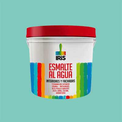 ESMALTE AL AGUA VERDE AGUA GL IRIS1