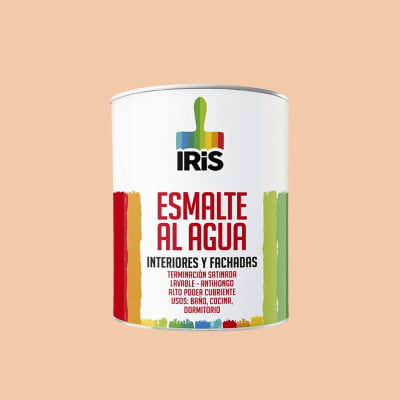 PINTURA ESMALTE AL AGUA COLOR CHAMPAGNE 1/4 GL MARCA IRIS1