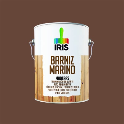 PINTURA BARNIZ MARINO COLOR ROBLE 1GL MARCA IRIS1