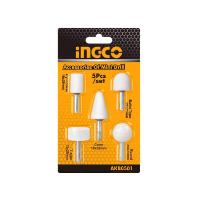 PIEDRAS P/AMOLADORA RECTA SET 5PCS INGCO1