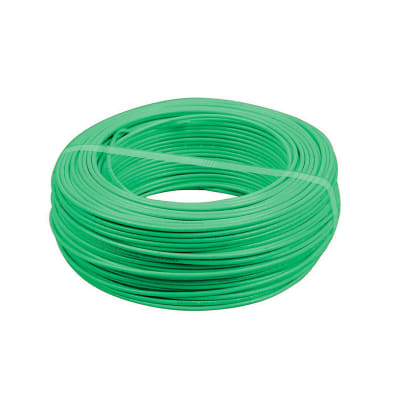 ALAMBRE DE COBRE AISLADO 4MM COLOR VERDE ROLLO 100MTS1